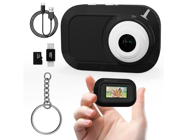 Mini 14MP 1080p Keychain Camera with 16GB Memory Card: $29.99