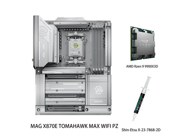 MSI MAG X870E Tomahawk Max WiFi PZ Motherboard and AMD Ryzen 9 9900X3D Processor Combo: $1,499.99