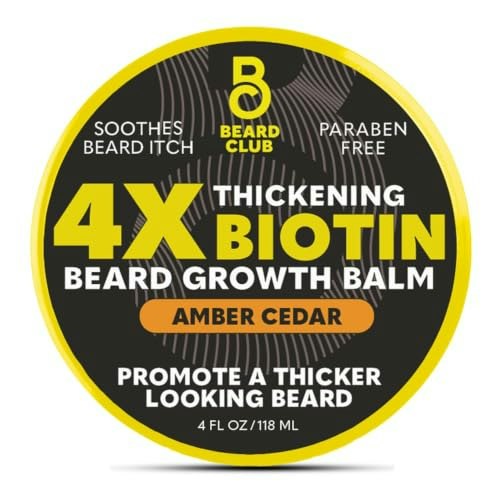 The Beard Club Biotin Beard Growth Balm 4-oz.: $8.47 The Beard Club Biotin Beard Growth Balm 4-oz.: $8.47