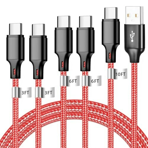 Cugunu USB-A to USB-C Fast Charger Cable 5-Pack: $13.59