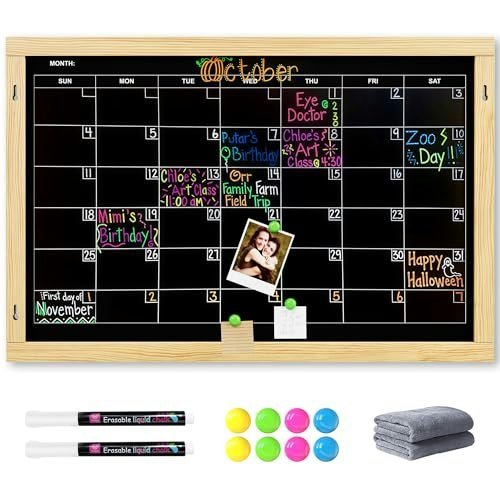 Chezerra 24"x16" Double-Sided Magnetic Chalkboard: $20.18 Chezerra 24"x16" Double-Sided Magnetic Chalkboard: $20.18