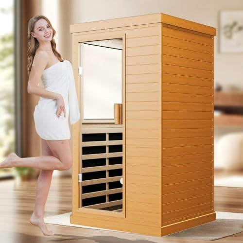 Outexer 1,200W Far Infrared Wooden Sauna Room: $799.98