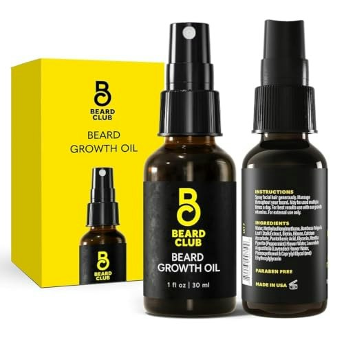 The Beard Club Biotin Beard Growth Oil Spray: $15.97 The Beard Club Biotin Beard Growth Oil Spray: $15.97