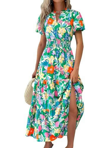 Mascomoda Women's Short Sleeve Floral Maxi Dress: $32.50 Mascomoda Women's Short Sleeve Floral Maxi Dress: $32.50