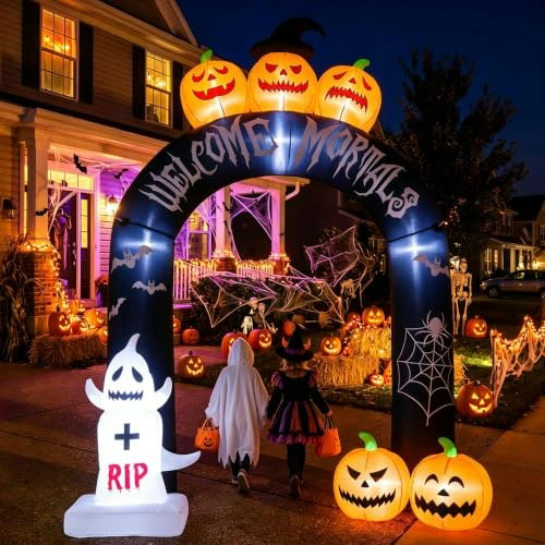 7.9-Foot Halloween Inflatable Pumpkin Ghost Archway: $34.99 7.9-Foot Halloween Inflatable Pumpkin Ghost Archway: $34.99