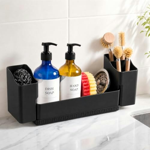 Sotfamily Kitchen Sink Sponge Holder with Drying Stone: $14.37