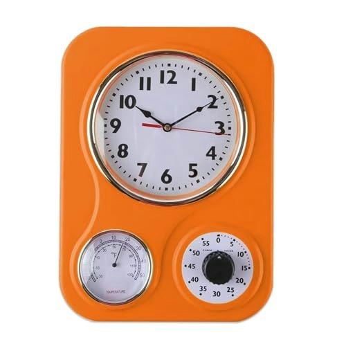 Lily's Home 9.5" x 12.5" Retro Kitchen Wall Clock: $26.99 Lily's Home 9.5" x 12.5" Retro Kitchen Wall Clock: $26.99