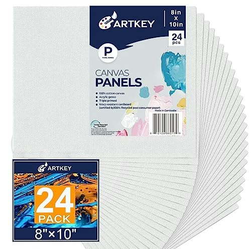 Artkey 8x10-Inch Cotton Canvas Panels 24-Pack: $21.99
