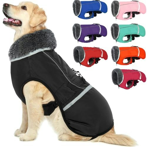 Qbleev Warm Reflective Waterproof Dog Coat: $40.99 Qbleev Warm Reflective Waterproof Dog Coat: $40.99