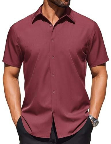 Coofandy Men's Short Sleeve Textured Dress Shirt: $19.99 Coofandy Men's Short Sleeve Textured Dress Shirt: $19.99