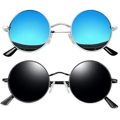 Joopin Round Polarized UV400 Sunglasses 2-Pack for $13 + free shipping w/ Prime