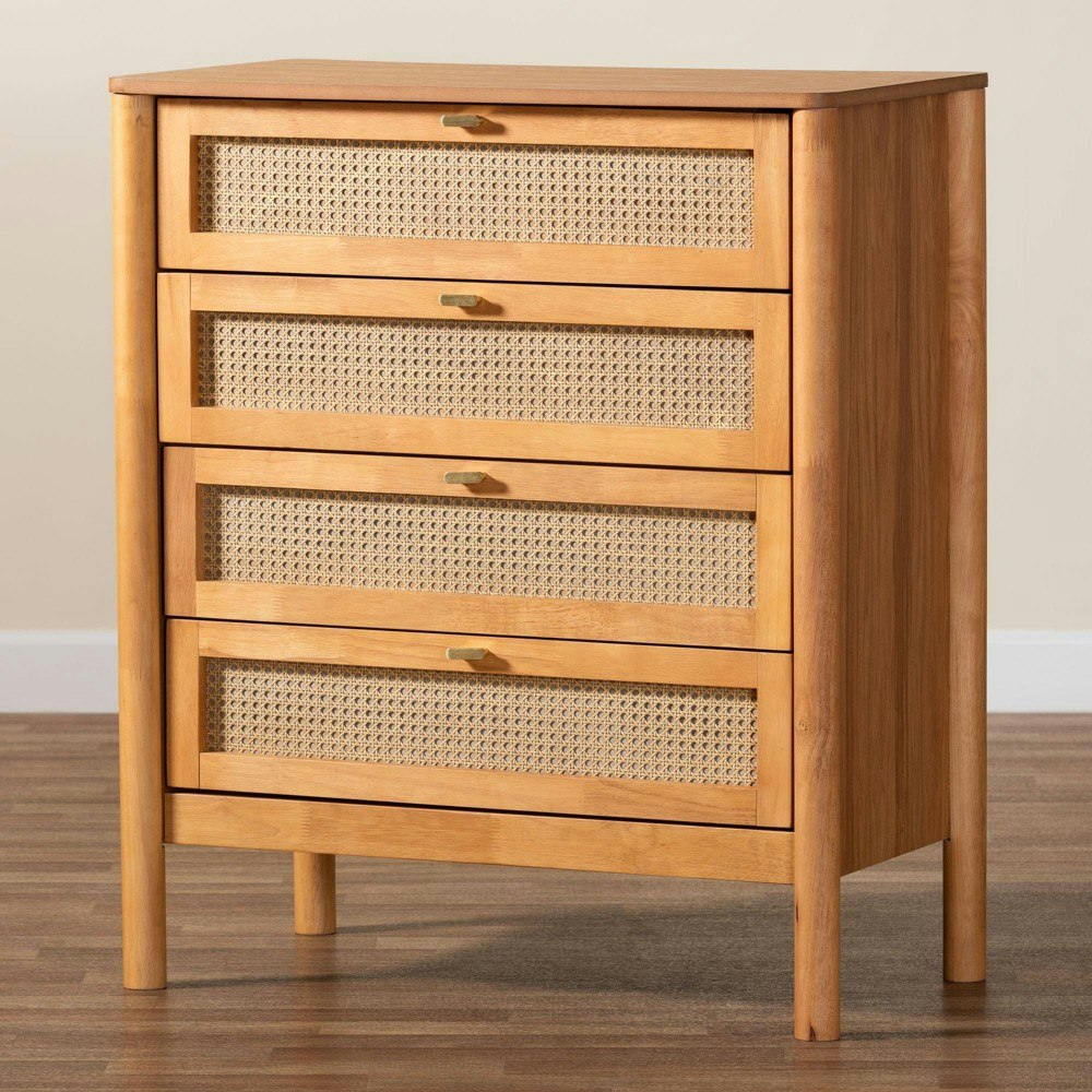 Baxton Studio Jenn 4-Drawer Wood Chest: $365.99