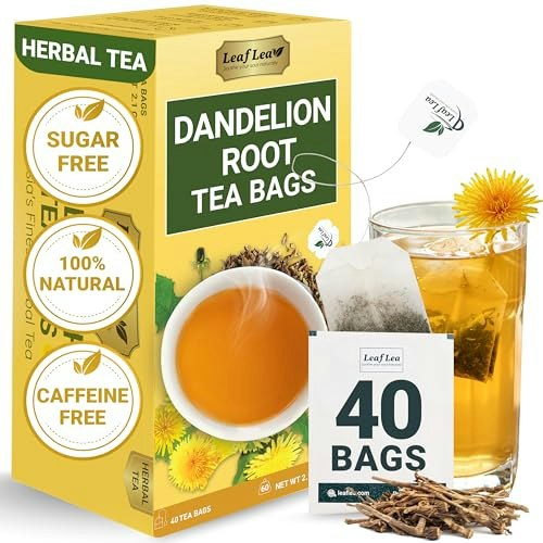 LeafLea Roasted Dandelion Root Herbal Tea 40-Count: $12.67