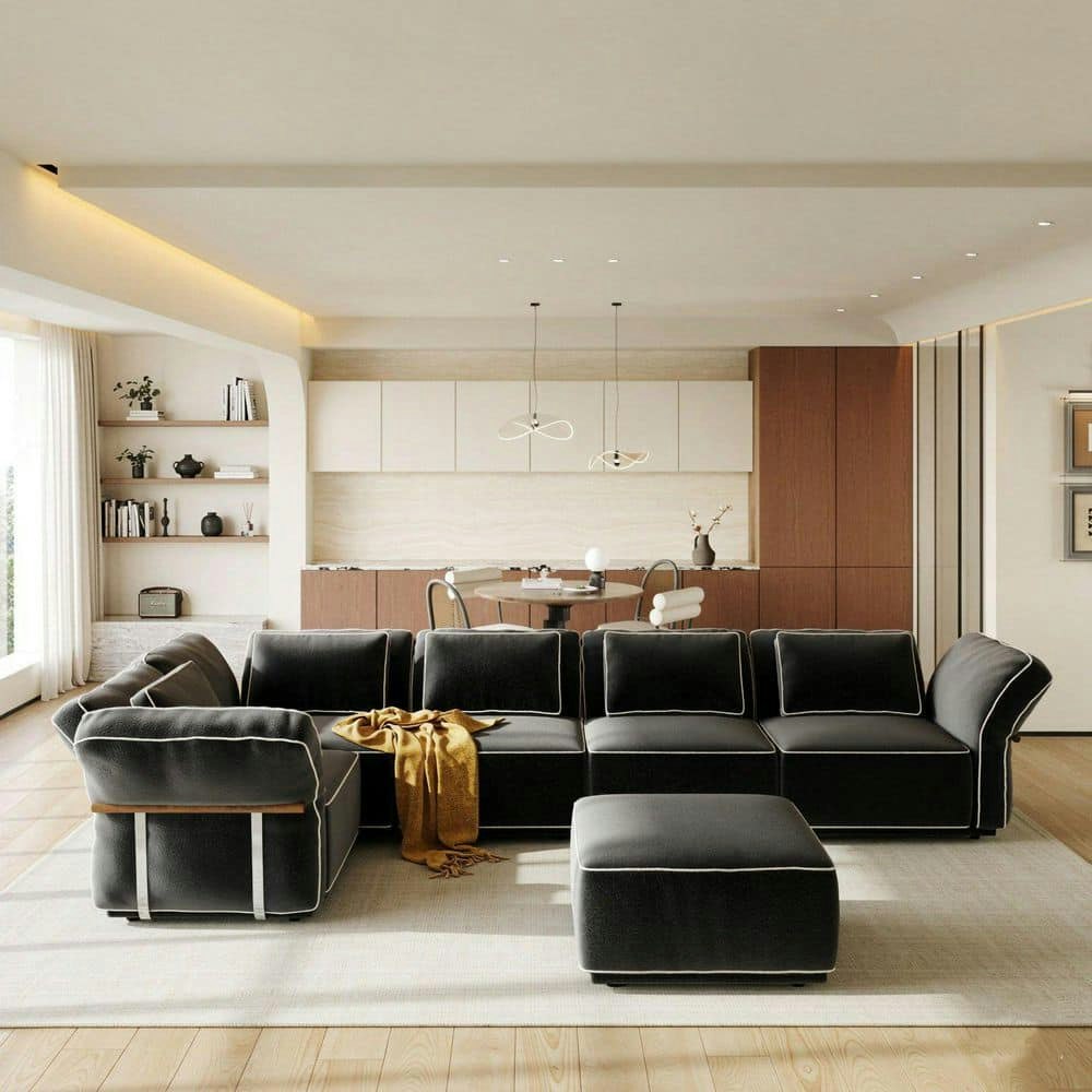 Camelot 163-Inch Pillow Top Modular Sofa with Ottoman: $1,941.93 Camelot 163-Inch Pillow Top Modular Sofa with Ottoman: $1,941.93