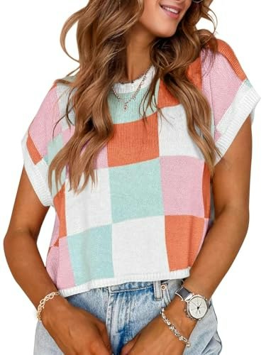 Wiffgo Women's Fall Cap Sleeve Pullover Sweater: $12.73