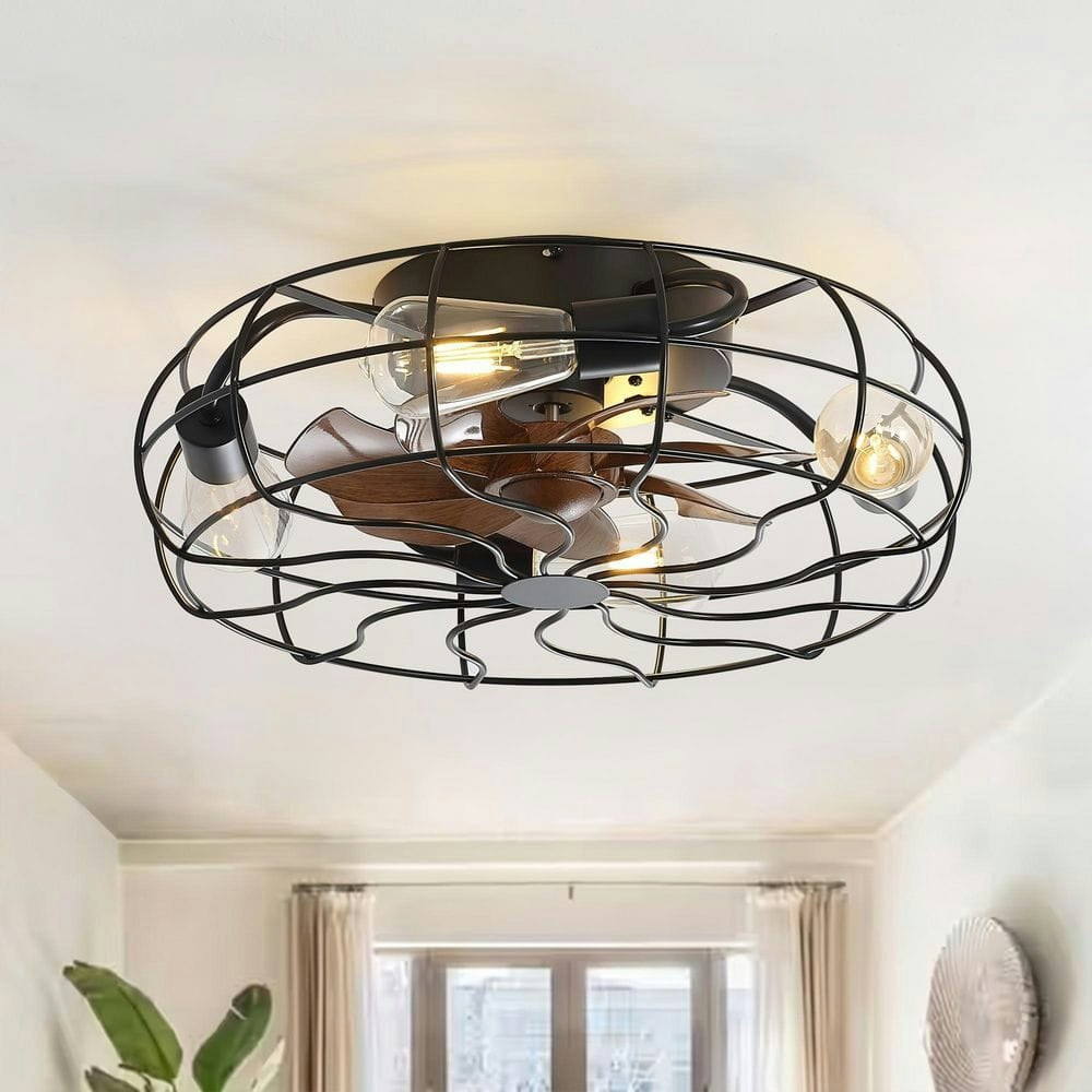 19-Inch Indoor Caged Ceiling Fan with Light Kit and Remote: $89 19-Inch Indoor Caged Ceiling Fan with Light Kit and Remote: $89