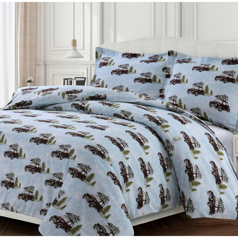 Tribeca Living King 3-Piece Printed Cotton Flannel Oversized Duvet Set: $36.49 Tribeca Living King 3-Piece Printed Cotton Flannel Oversized Duvet Set: $36.49