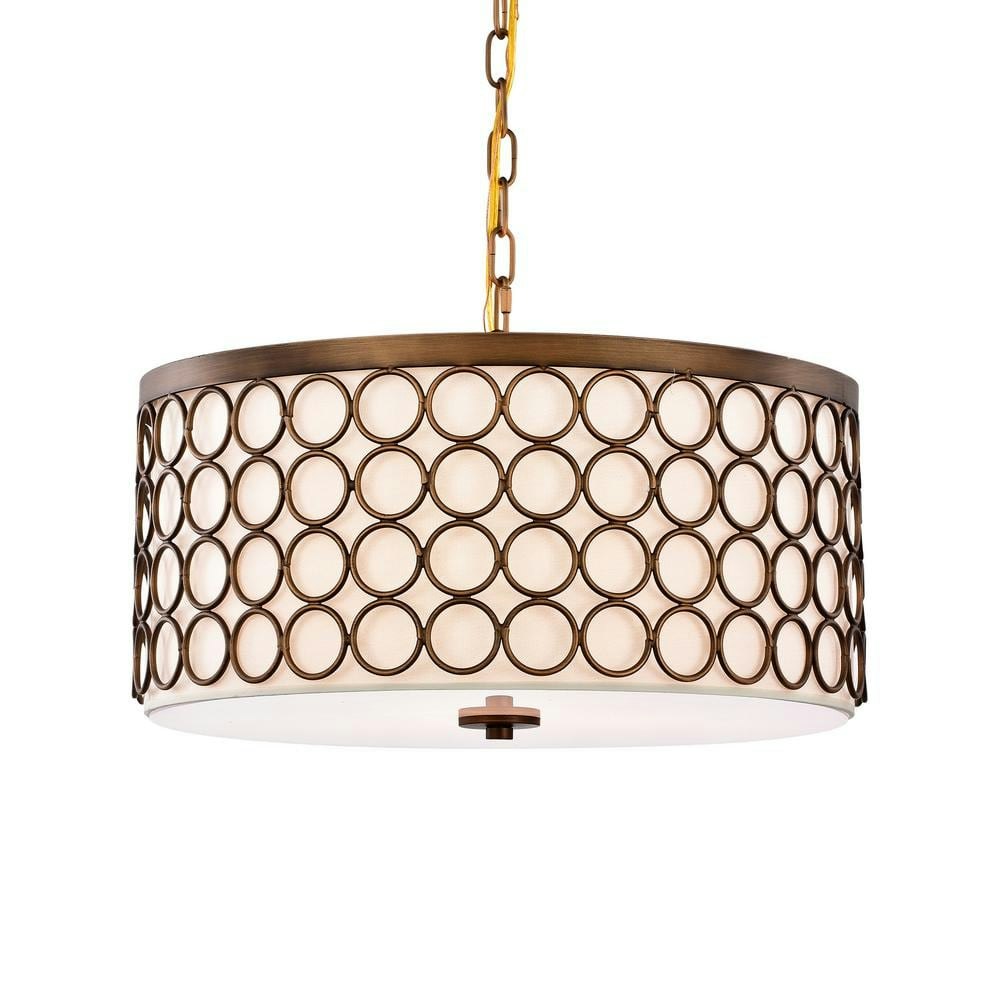 Tessa 18-inch 3-Light Satin Bronze Chandelier: $143.77
