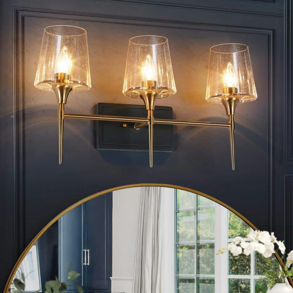 21.5-Inch 3-Light Bathroom Vanity Wall Sconce: $139