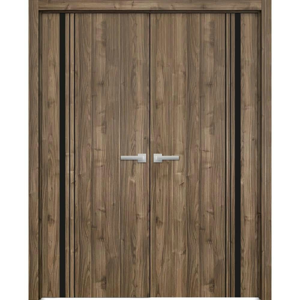 36x84-Inch Walnut Frosted Glass Interior Door Kit: $1,262.75