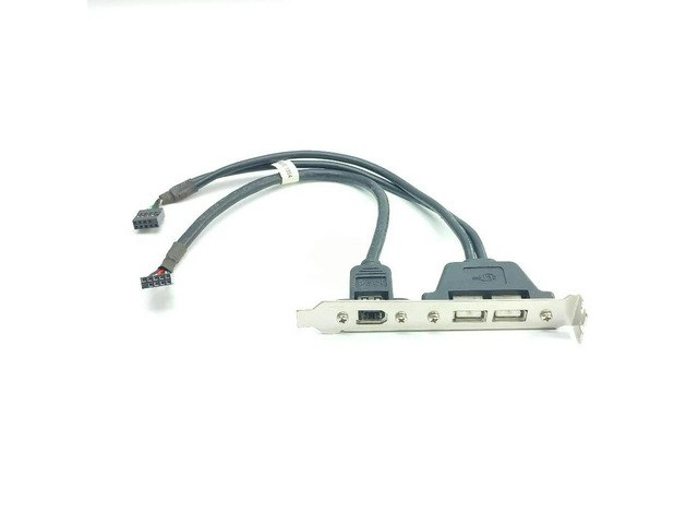 9-Pin 2-Port USB 2.0 and IEEE 1394 Motherboard Expansion Bracket: $12.99