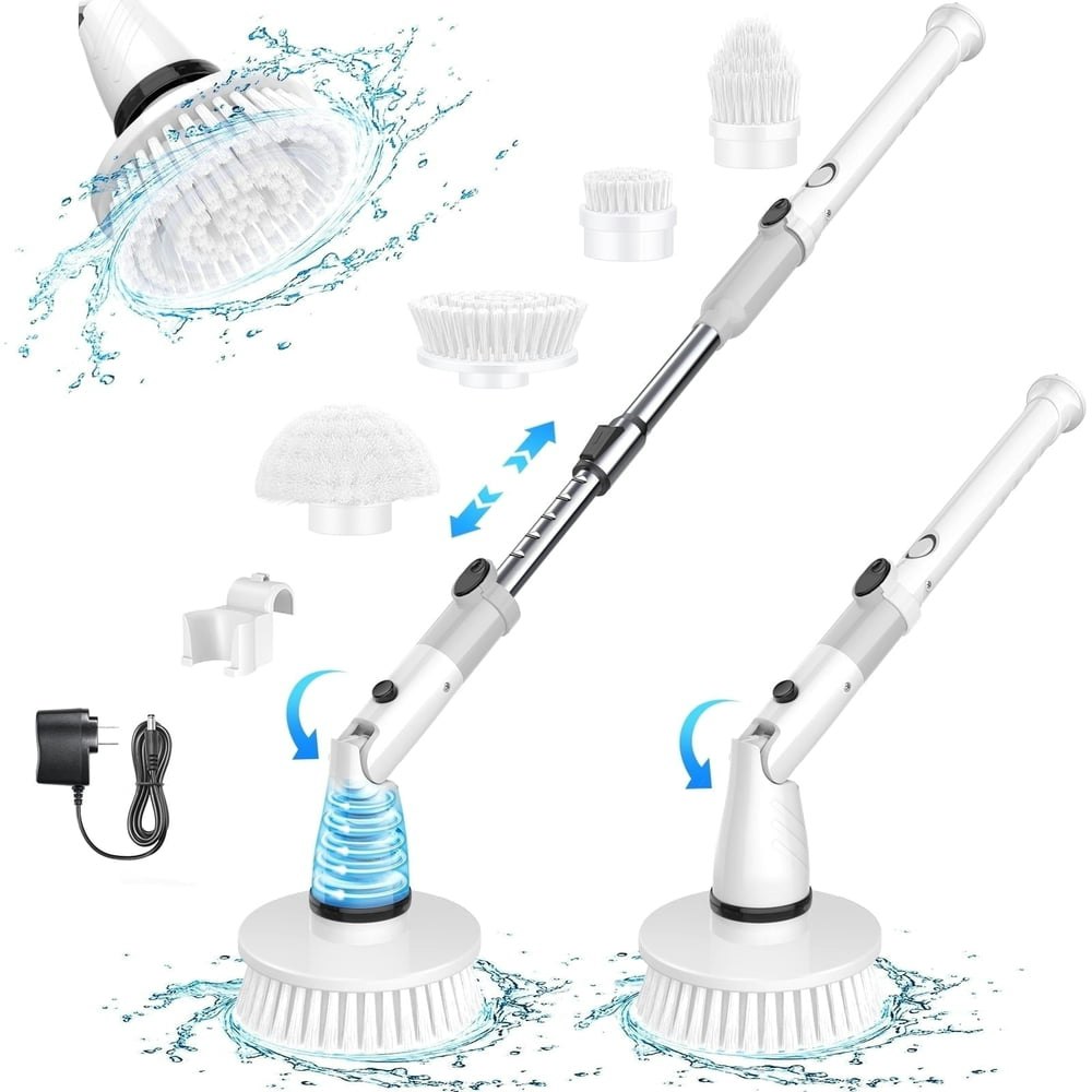 SZRSTH Cordless Electric Spin Scrubber with 4 Heads: $25.79 SZRSTH Cordless Electric Spin Scrubber with 4 Heads: $25.79