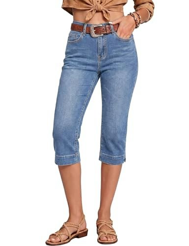 Luvamia Women's High-Rise Skinny Denim Capris: $19.98
