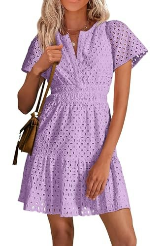 Prettygarden Women's Eyelet Lace Summer Dress: $35.97 Prettygarden Women's Eyelet Lace Summer Dress: $35.97