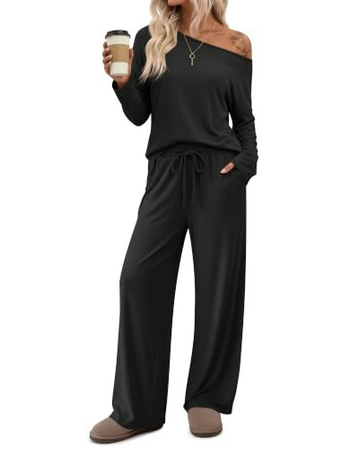 Locoowai Women's Off the Shoulder Lounge Set 2-Piece: $25.49 Locoowai Women's Off the Shoulder Lounge Set 2-Piece: $25.49