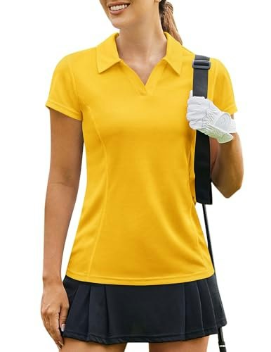 Pinspark Women's Quick-Dry V-Neck Polo Shirt: $13.76 Pinspark Women's Quick-Dry V-Neck Polo Shirt: $13.76