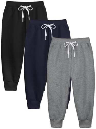 Resinta Toddler and Girls Cotton Jogger Sweatpants 3-Pack: $19.98