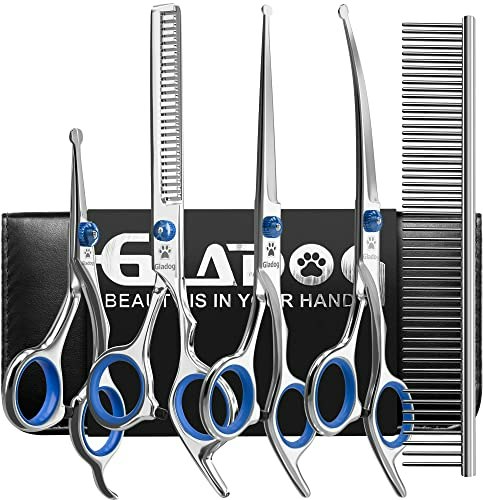 Gladog 6-Piece Dog Grooming Scissors Kit: $19.99