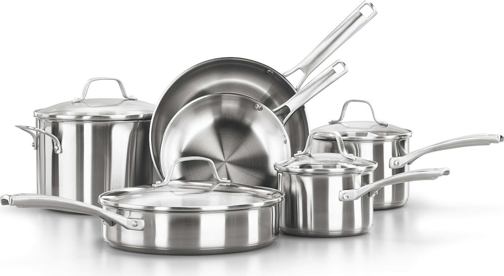 Calphalon Classic Stainless Steel 10-Piece Cookware Set: $133 w/ Prime