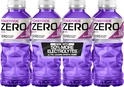 Powerade 20-oz. Zero Sugar Grape Electrolytes Drink 8-Pack for $3.29 w/ Sub & Save + free shipping w/ Prime