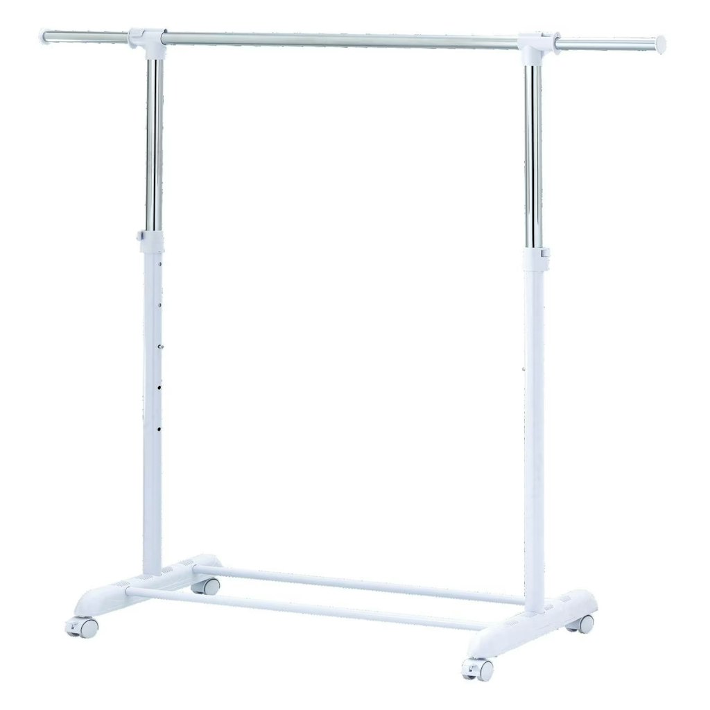 Mainstays Adjustable Metal Rolling Garment Rack: $10 Mainstays Adjustable Metal Rolling Garment Rack: $10