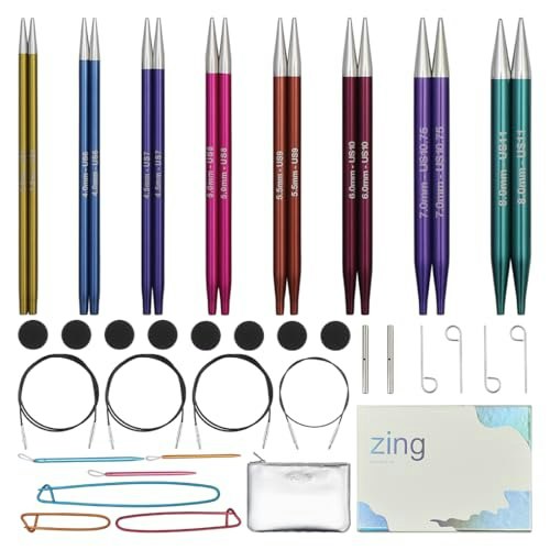 KnitPro Zing Interchangeable Needle Set 8-Pack: $105
