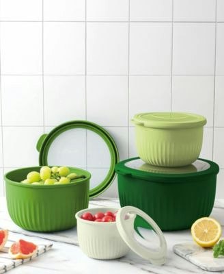 Art & Cook 8-Piece Round Nesting Bowl Set w/ Lids: $11