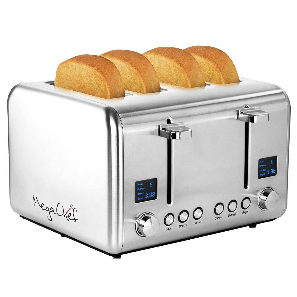 MegaChef 4-Slice Stainless Steel Toaster: $59.99 MegaChef 4-Slice Stainless Steel Toaster: $59.99