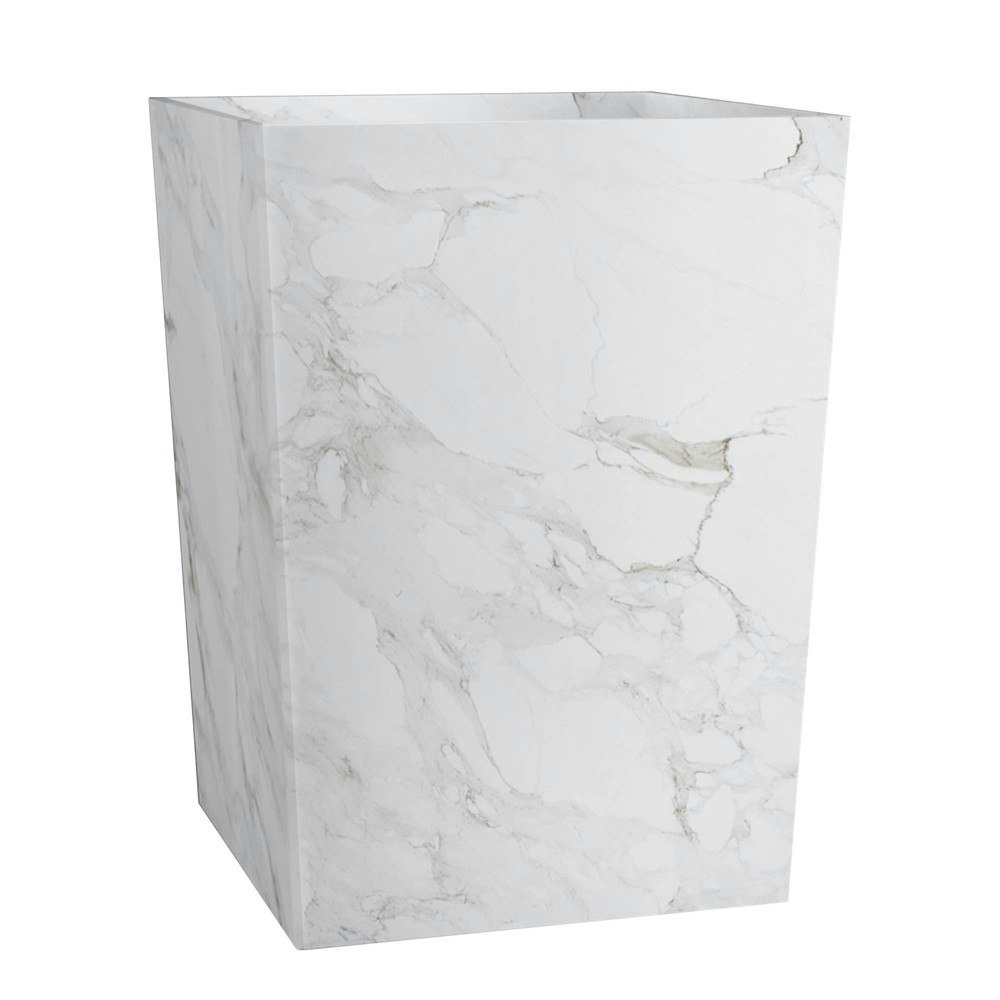 Nu Steel Marble Patterned Bathroom Wastebasket: $68.99 Nu Steel Marble Patterned Bathroom Wastebasket: $68.99