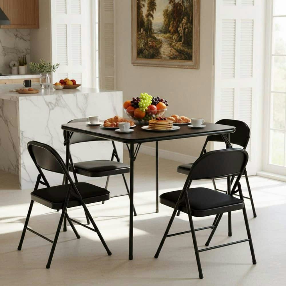 Fairview 5-Piece 34-Inch Square Folding Table and Chair Set: $149.97 Fairview 5-Piece 34-Inch Square Folding Table and Chair Set: $149.97