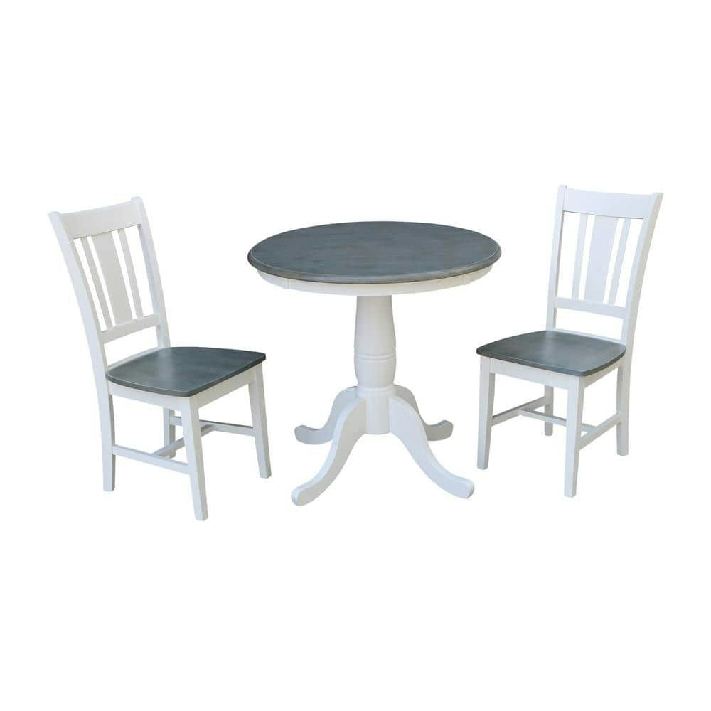 Hampton 3-Piece 30-Inch Round Solid Wood Dining Set: $545.48 Hampton 3-Piece 30-Inch Round Solid Wood Dining Set: $545.48