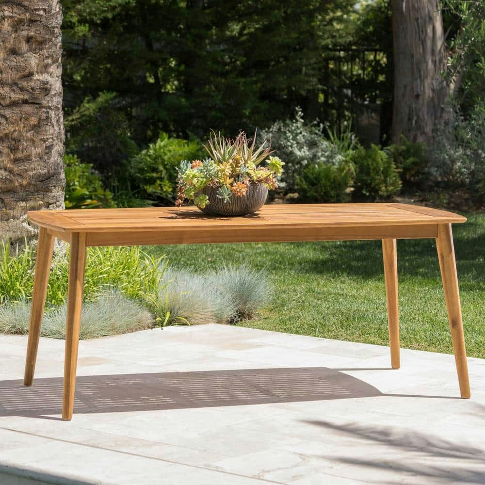 Teak Rectangular Outdoor Dining Table: $299 Teak Rectangular Outdoor Dining Table: $299