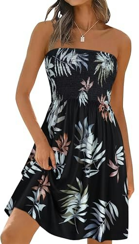 Elescat Strapless Sundress: $18.98 Elescat Strapless Sundress: $18.98