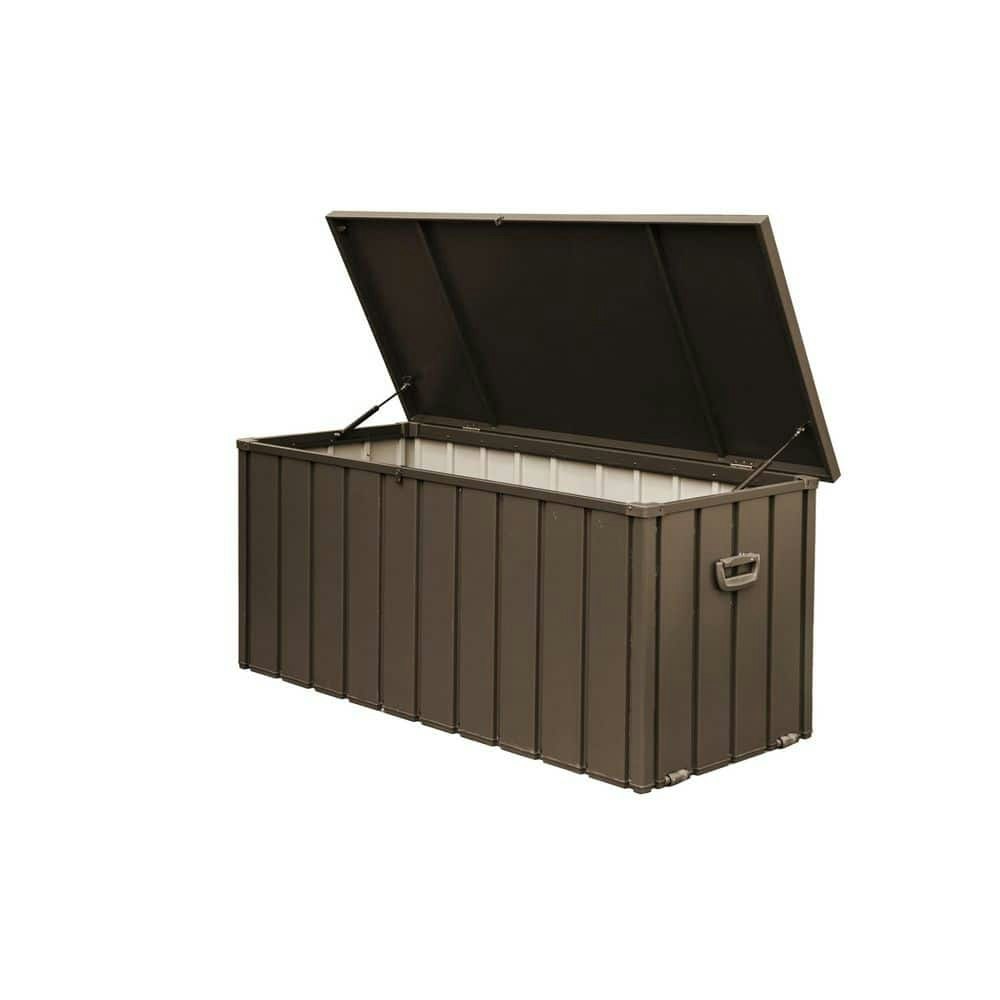 120-Gallon Steel Outdoor Storage Deck Box: $182 120-Gallon Steel Outdoor Storage Deck Box: $182