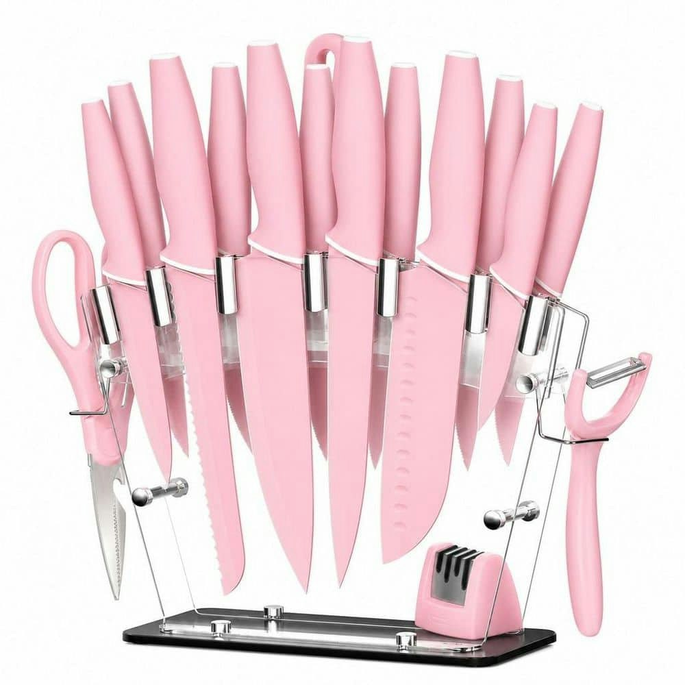 22-Piece High-Carbon Steel Knife Set with Block and Sharpener: $138.32 22-Piece High-Carbon Steel Knife Set with Block and Sharpener: $138.32