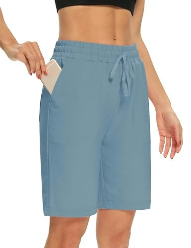 Dibaolong Women's Yoga Bermuda Shorts with Pockets: $14.99