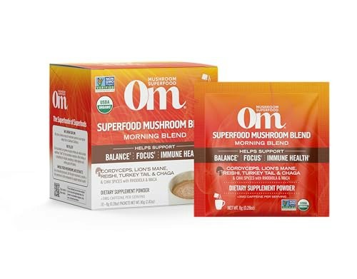 Om Mushroom Superfood Morning Energy Drink Mix 10-Count: $14.94 Om Mushroom Superfood Morning Energy Drink Mix 10-Count: $14.94
