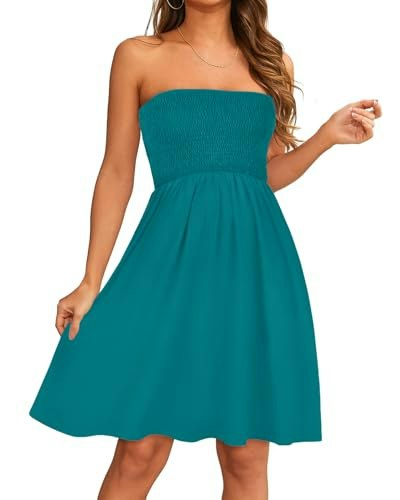 Elescat Strapless Summer Sundress: $16.99