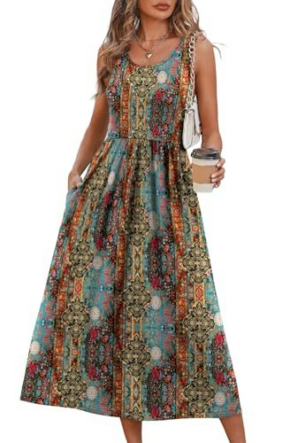 Wiholl Women's Boho Floral Midi Sundress: $18.99