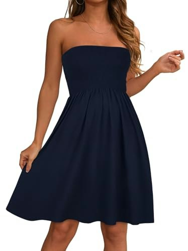 Elescat Strapless Summer Sundress: $14.49 Elescat Strapless Summer Sundress: $14.49